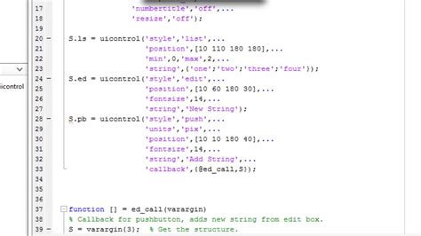 Matlab Gui Create Callback Functions