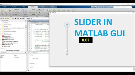 Matlab Gui Slider Value