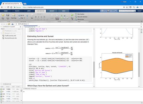 Matlab Live Script Sliders