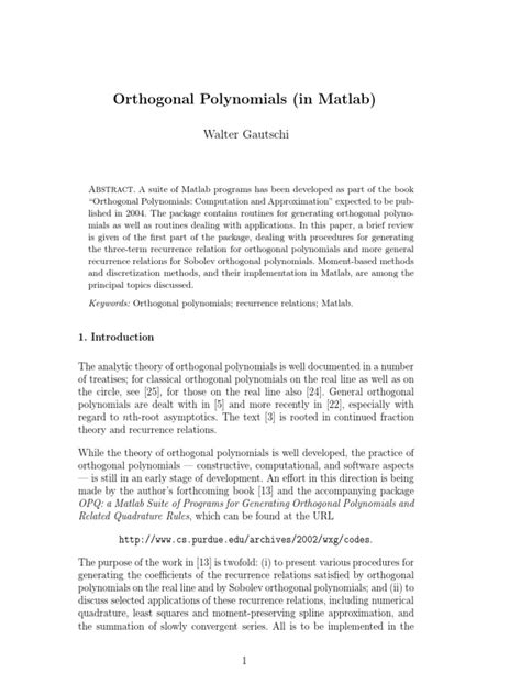 Matlab Orthogonal Factorization