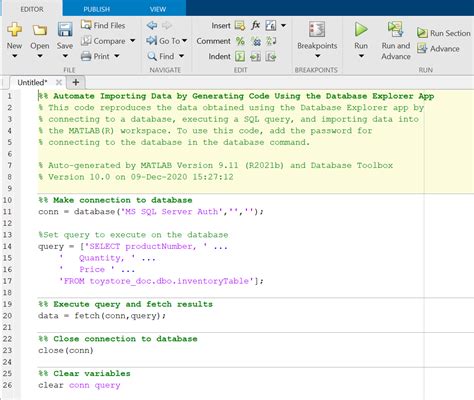 Matlab Query Command