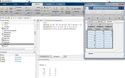 matlab read data from excel sheet