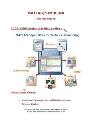 Matlab Simulink Training In Chennai