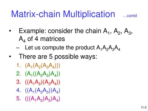 matrix chain multiplication with example
