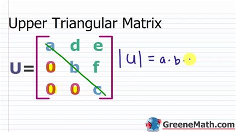 matrix determinant triangle method