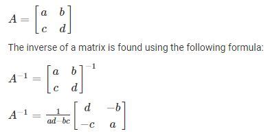matrix inverse determinant method