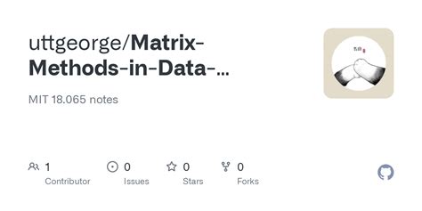 Matrix Methods In Data Analysis Signal Processing And Machine Learning Notes