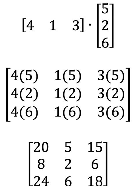 matrix multiplication 3x1 1x3