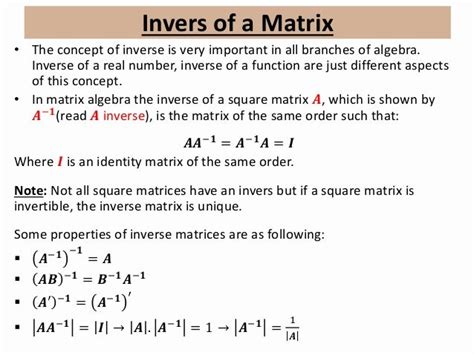 matrix multiplication rules inverse