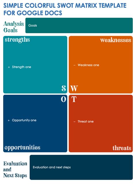 Matrix Template For Google Docs