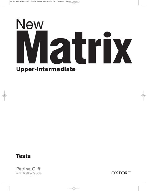 Cool Matrix Upper Intermediate Tests 2023