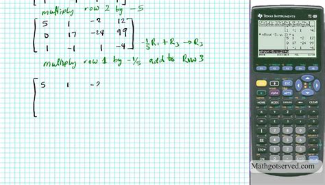 How to Solve a system of linear equations with a TI89 « Math