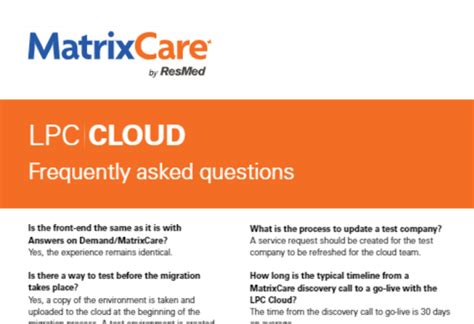 matrixcare lpc cloud support