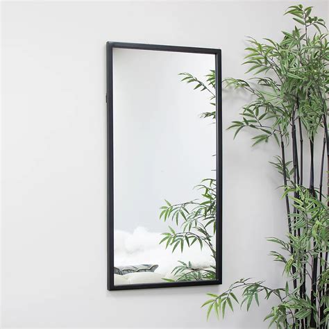Matt Black Rectangle Wall Mirror
