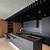 matte black and wood kitchen