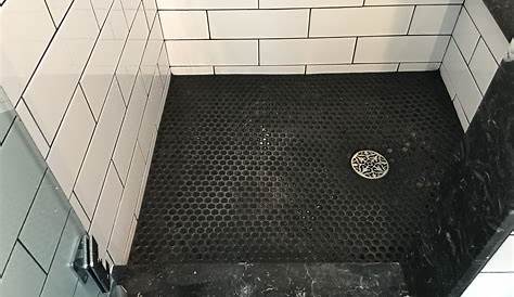 Black shower Tile