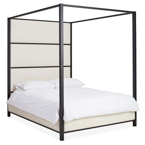 Matte Black Canopy Bed