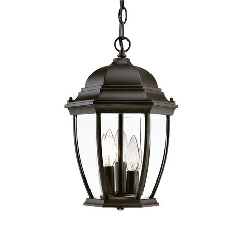 Matte Black Hanging Lantern Light Fixture
