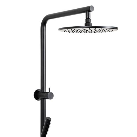 Matte Black Shower Rail Set