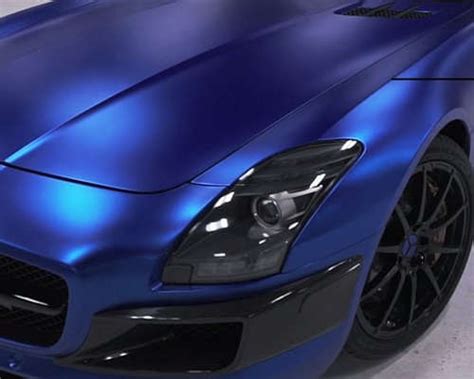 matte dark blue vinyl wrap