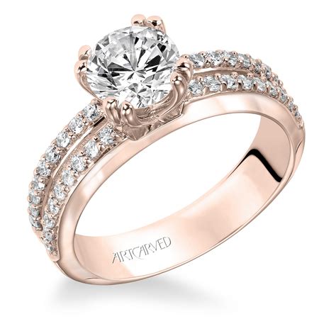 matte rose gold engagement rings