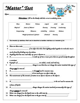 Matter Unit Test Printable