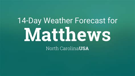matthews nc weather forecast