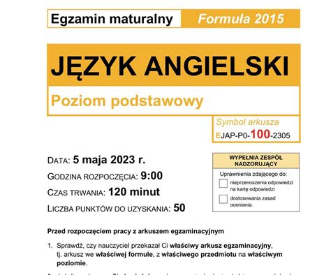 matura 2023 angielski pdf