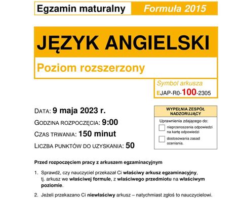 matura angielski 2023 rozszerzona