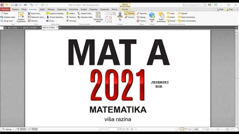 matura matematika 2021