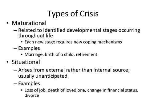 maturational crisis definition