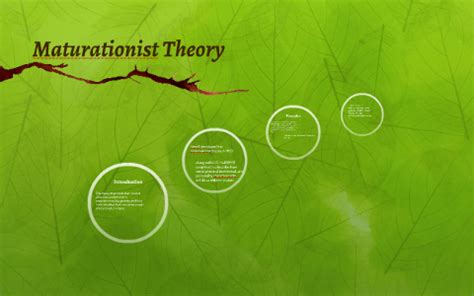 maturationist theory