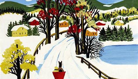 Carriage Ride by Maud Lewis | Arte canadense, Arte naif, Pequenas pinturas