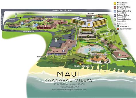 Maui Kaanapali Villas Property Map Aston Maui Kaanapali Villas