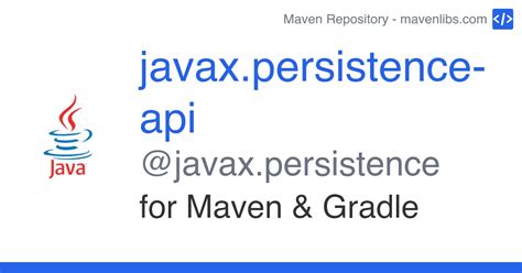 maven dependency for javax persistence