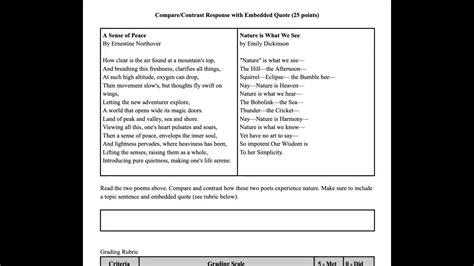 max is comparing the poems' .