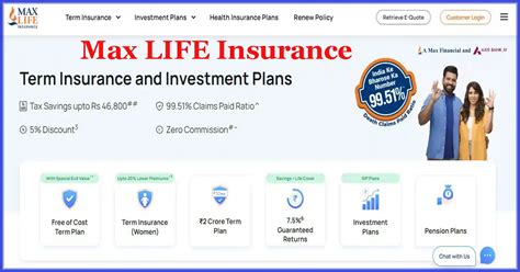 max life insurance plan details