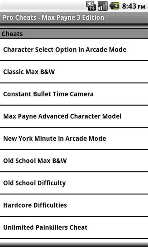 max payne 3 cheats