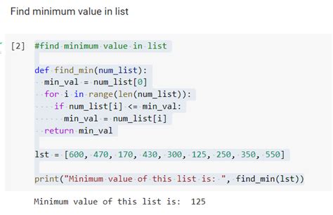 maximum and minimum element in a list python