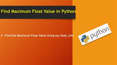 maximum float in python