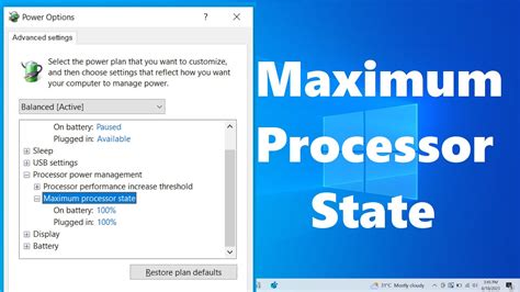 Maximum Processor State Missing