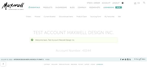 maxwell fabrics login account