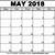 may 2018 blank calendar