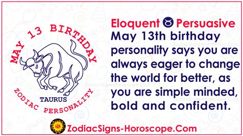 may 13 zodiac sign personality