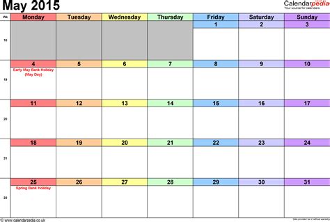 may 2015 calendar with holidays