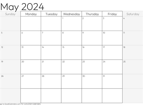 may 2024 calendar printable landscape