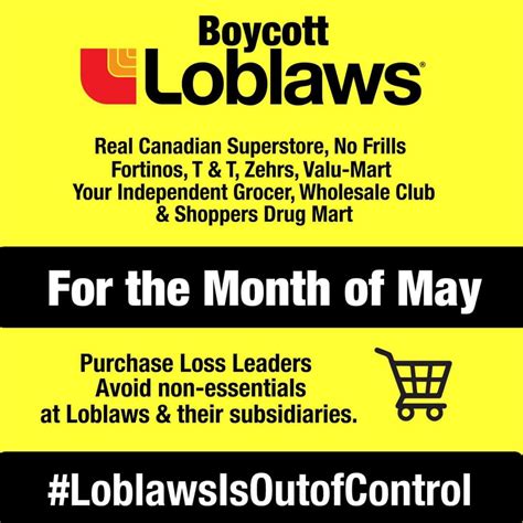 may boycott of loblaws stores