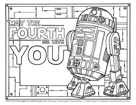 may the 4th be with you coloring page