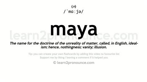 maya meaning in english