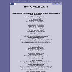 mayday parade lyrics you be the anchor